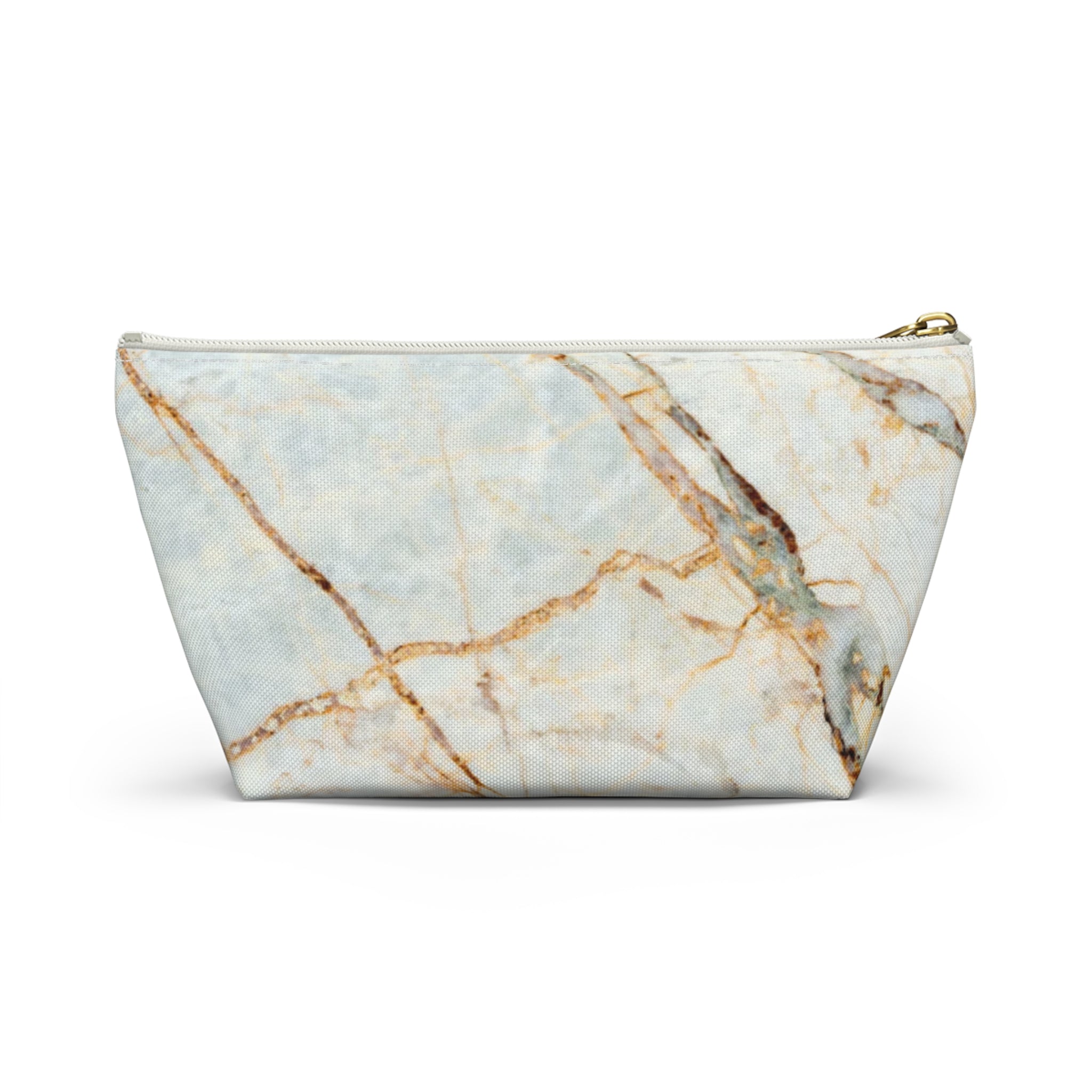 Marble Vein Accessory Pouch — T-Bottom Cosmetic & Travel Organizer