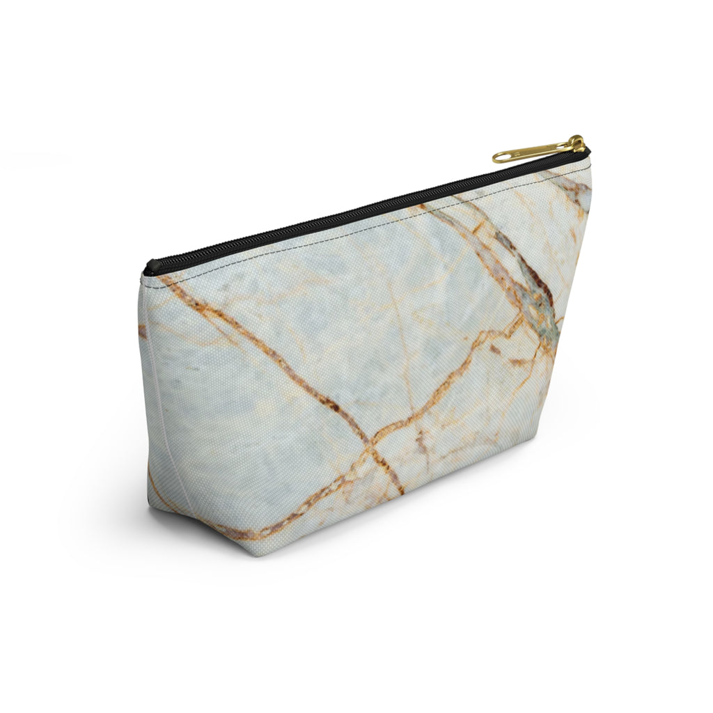 Marble Vein Accessory Pouch — T-Bottom Cosmetic & Travel Organizer