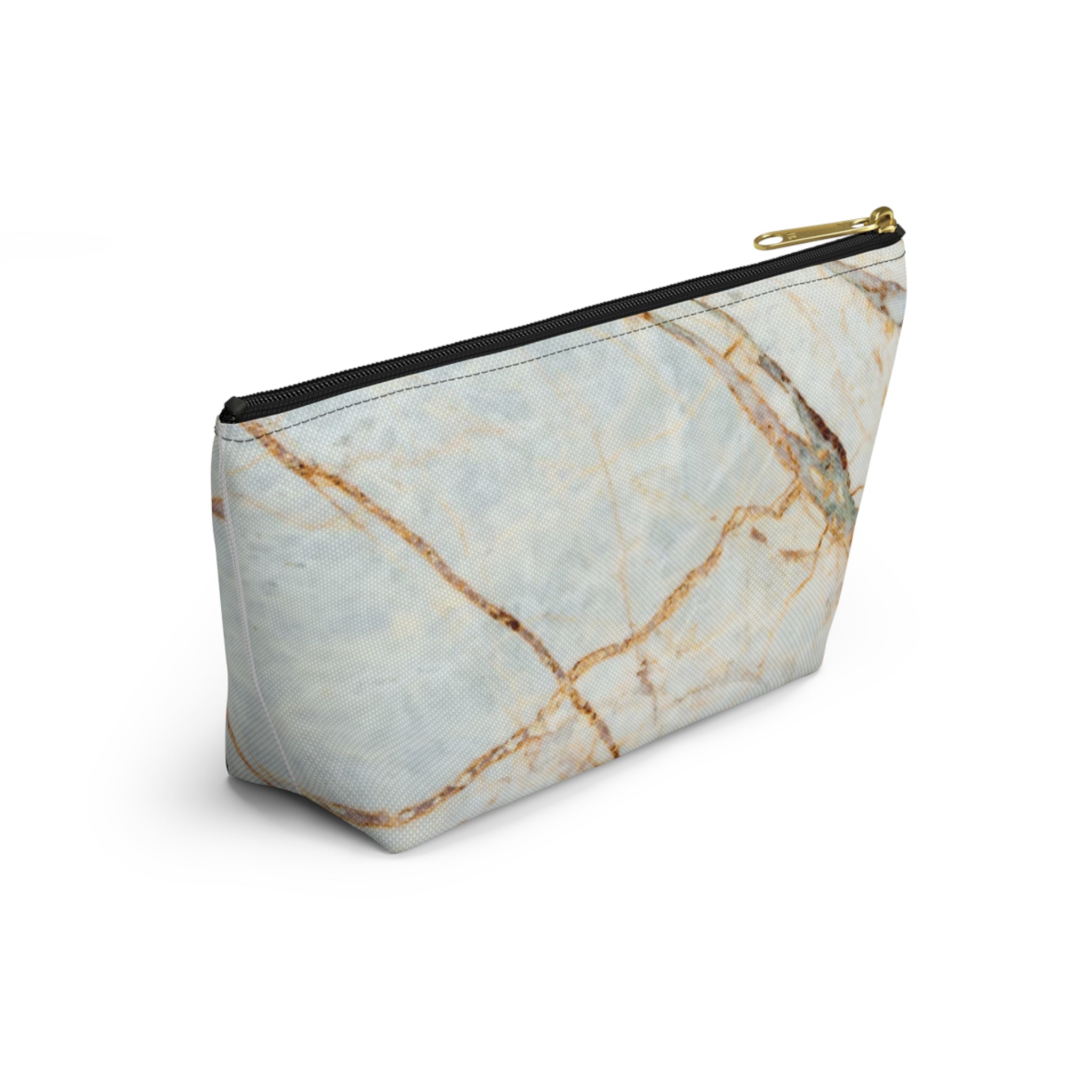 Marble Vein Accessory Pouch — T-Bottom Cosmetic & Travel Organizer