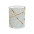 Marble Vein Ceramic Mug — Elegant Blue & Gold Coffee Cup (11oz/15oz)