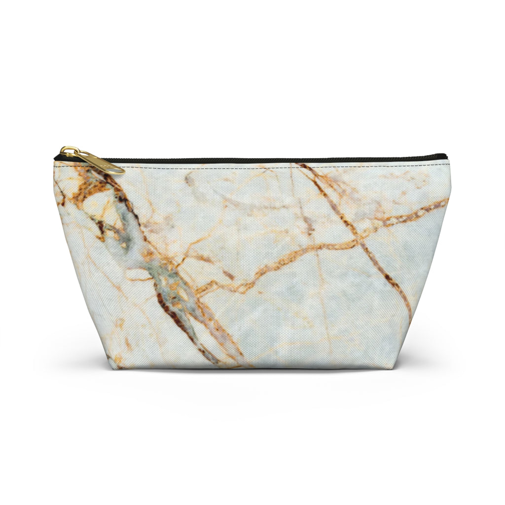 Marble Vein Accessory Pouch — T-Bottom Cosmetic & Travel Organizer