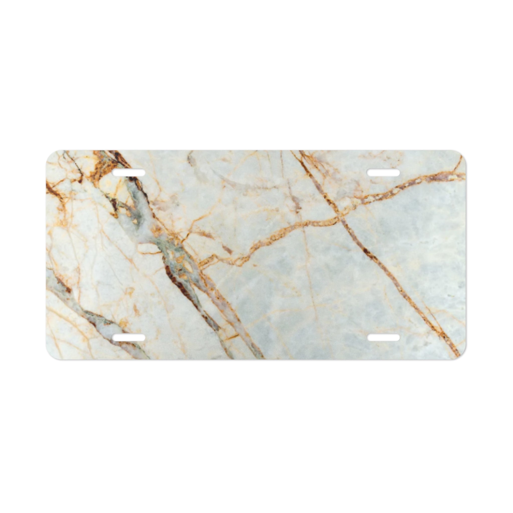 Marble Vein Vanity Plate — Decorative Front License Plate