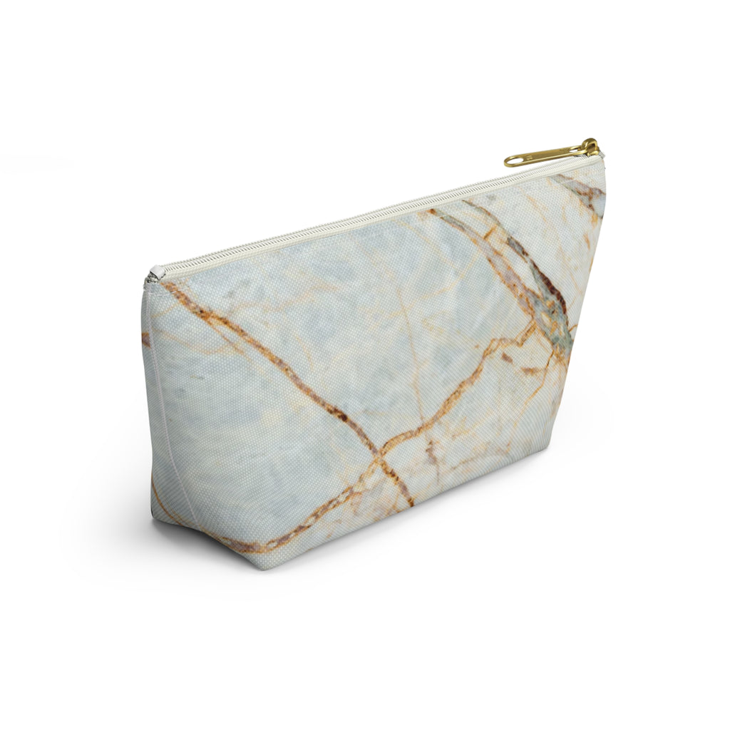 Marble Vein Accessory Pouch — T-Bottom Cosmetic & Travel Organizer