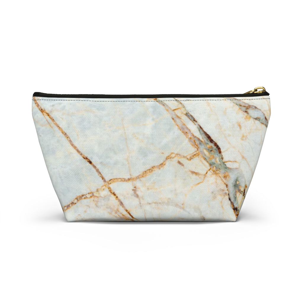 Marble Vein Accessory Pouch — T-Bottom Cosmetic & Travel Organizer