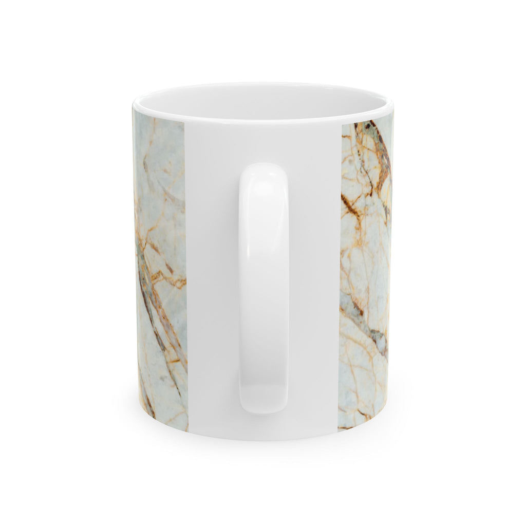 Marble Vein Ceramic Mug — Elegant Blue & Gold Coffee Cup (11oz/15oz)