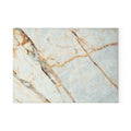 Marble Vein Glass Cutting Board — Elegant Gold & White Kitchen Prep Surface